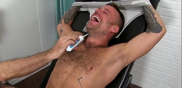  Inked hunk Hoytt Walker gets bound and endures a tickling